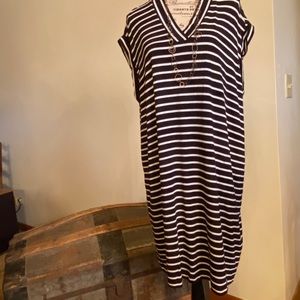 Sleeveless Dress Striped Calvin Klein casual dress